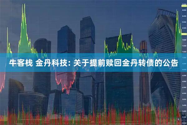 牛客栈 金丹科技: 关于提前赎回金丹转债的公告