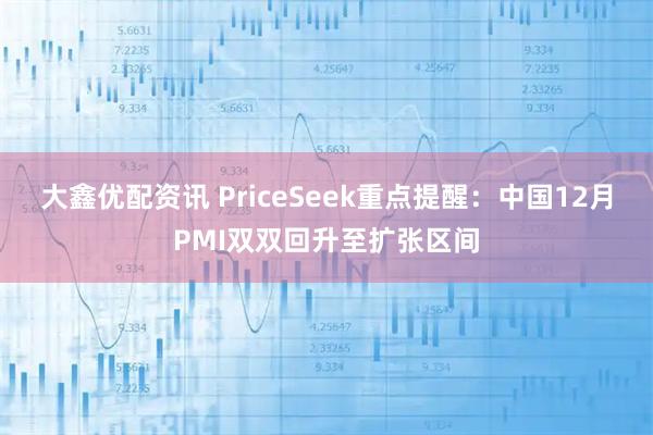 大鑫优配资讯 PriceSeek重点提醒：中国12月PMI双双回升至扩张区间