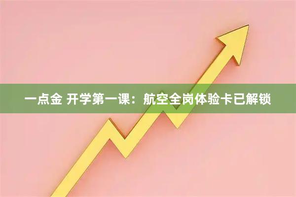 一点金 开学第一课：航空全岗体验卡已解锁